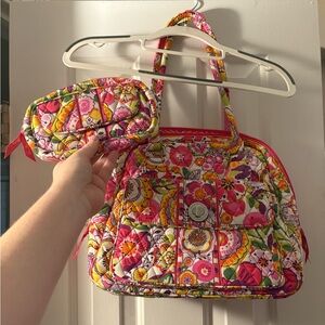 Vera Bradley 'Clementine' Quilted Shoulder Bag with Matching Pouch